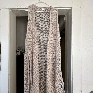 LuLaRoe Beige and Black Knit Cardigan